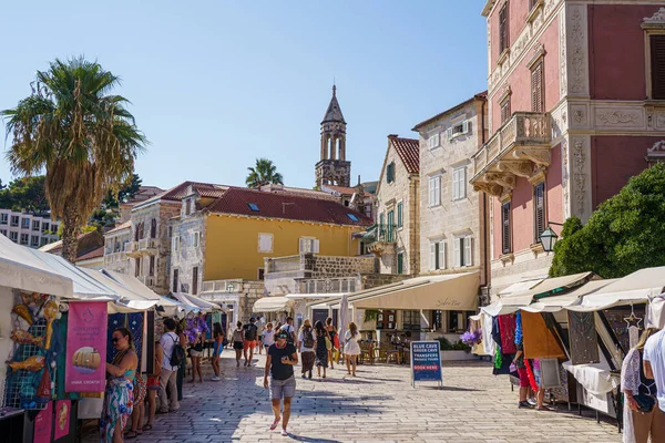 Στην Παλιά Πόλη Του Χβαρ Hvar Είναι Μια Πόλη Λιμάνι — Φωτογραφία Αρχείου