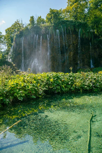 Parque Nacional Dos Lagos Plitvice Uma Famosa Reserva Florestal Croácia — Fotografia de Stock