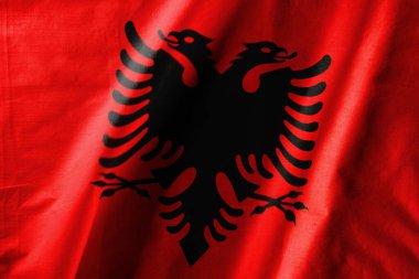 Arnavutluk ulusal bayrağı. Yüksek kalite fotoğraf