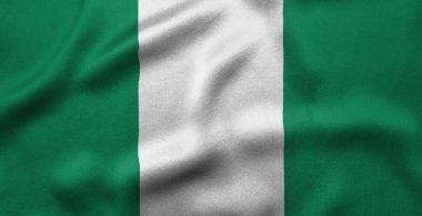 Yeşil beyaz dikey çizgili Nijerya bayrağı. Yüksek kalite fotoğraf