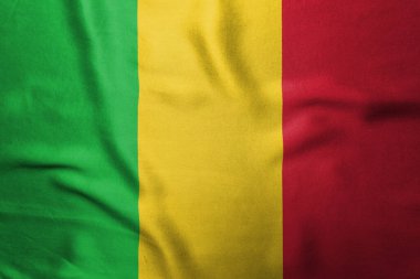 Dikey yeşil kırmızı çizgili Mali bayrağı. Yüksek kalite fotoğraf