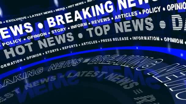 Breaking News - Rotated Words — Stock Video