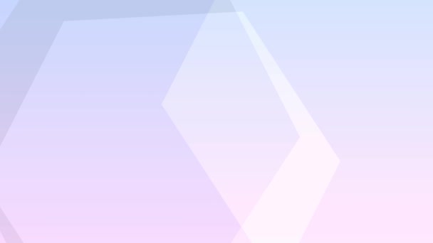 柔らかいピンクの青い曲線抽象的なループ — ストック動画