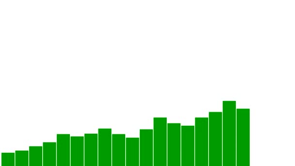 Cuatro tipos de gráficos animados verdes — Vídeo de stock