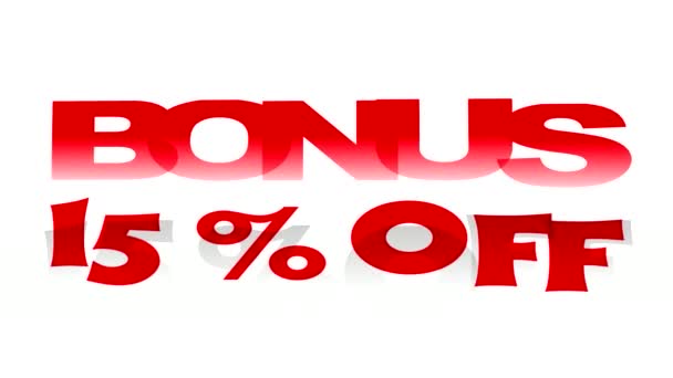 Bonus Off promotional sign — Stock Video