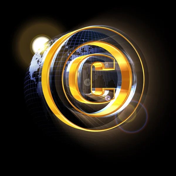 Dünya haritası üzerindeki telif hakkı işareti