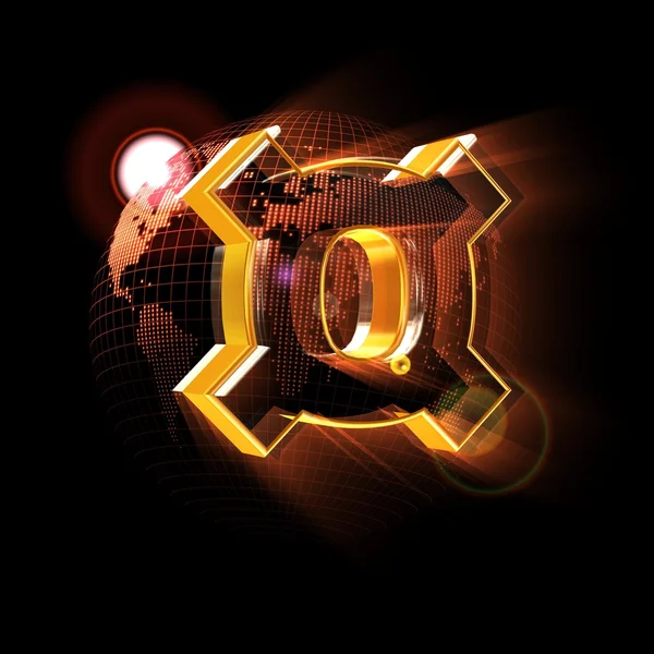 Dünya haritası üzerindeki para birimi işareti