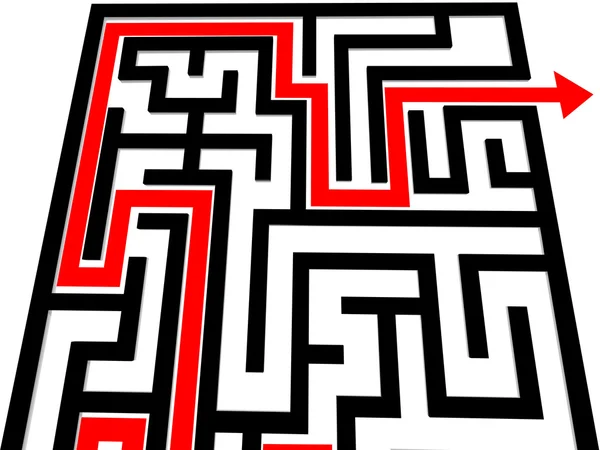Black and white labyrinth — Stock Photo, Image