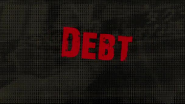 Ekonomiska krisen animerad bakgrund — Stockvideo