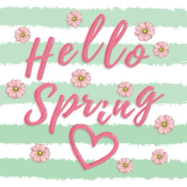 Yeşil çizgili arka planda 