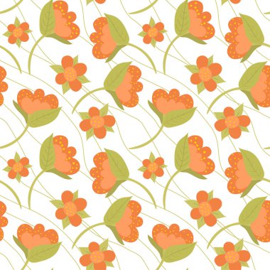 Karalama çiçekleri kusursuz desen. Basit bir çiçek süsü..