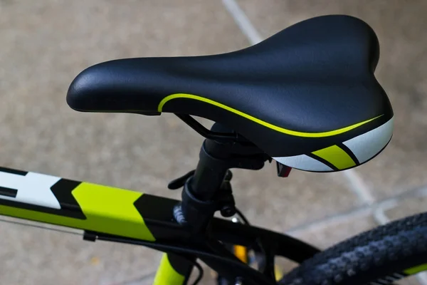 Bike seat, Bicycle saddle on street background — Stock Photo, Image