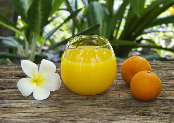 Свежий и красочный апельсиновый сок в оздоровительном клубе — стоковое фото