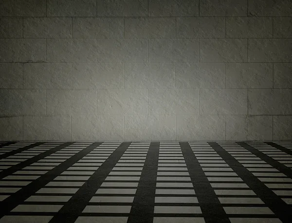Gammal tegelvägg och mönster golv bakgrund — Stockfoto