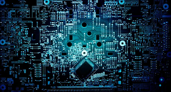 Elektronischer Circuit Grunge Hintergrund — Stockfoto