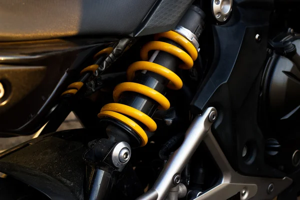 Choque amarelo Moto do absorvente — Fotografia de Stock