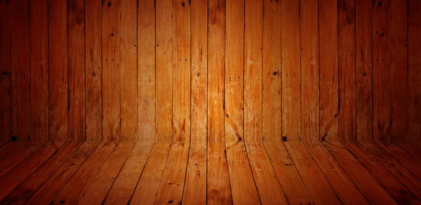 Jahrgang der braunen alten Holz Wand und Boden Textur mit Knoten für Hintergrund — Stockfoto