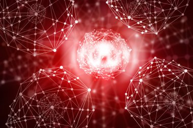 Arka plan, oval ve nokta bağlantı çizgileri ile daire