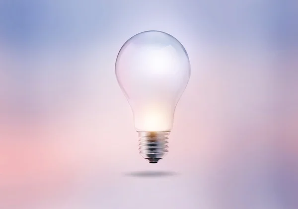 Lampa på pastell färg tonar bakgrund — Stockfoto