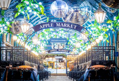 Noel zamanı Londra 'da elma pazarı