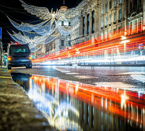 Риджент Стрит Рождество Лондоне Великобритания — стоковое фото