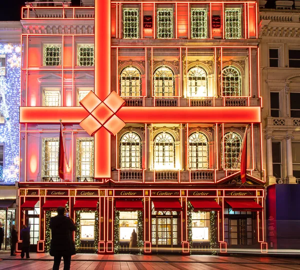 Weihnachtsdekoration Der Bond Street London — Stockfoto