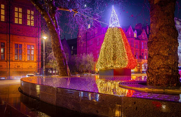 Árvore Natal Mayfair Londres — Fotografia de Stock
