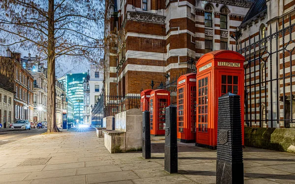 Cabine Telefónica Vermelha Londres Reino Unido — Fotografia de Stock
