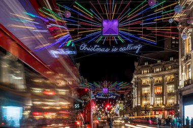 Londra 'nın merkezinde Noel ışıkları