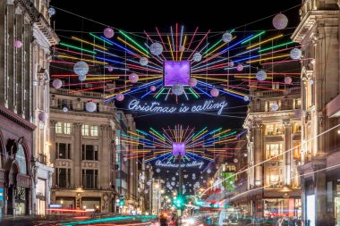 Londra 'nın merkezinde Noel ışıkları