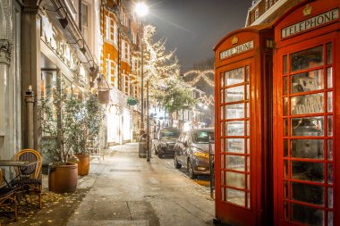 Marylebone Noel için dekore edildi, Londra