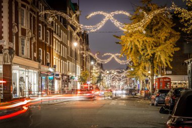Marylebone Noel için dekore edildi, Londra