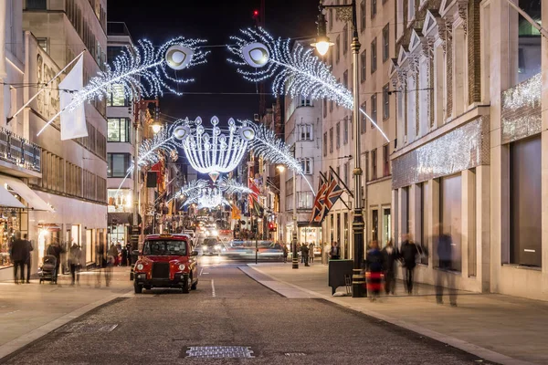 Vánoční Světla Centru Londýna Velká Británie — Stock fotografie