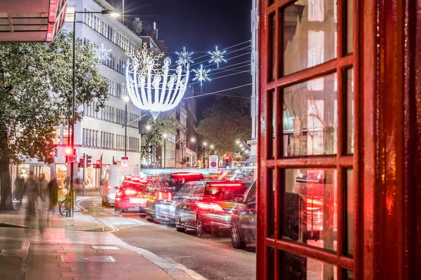 Luzes Natal Centro Londres Reino Unido — Fotografia de Stock