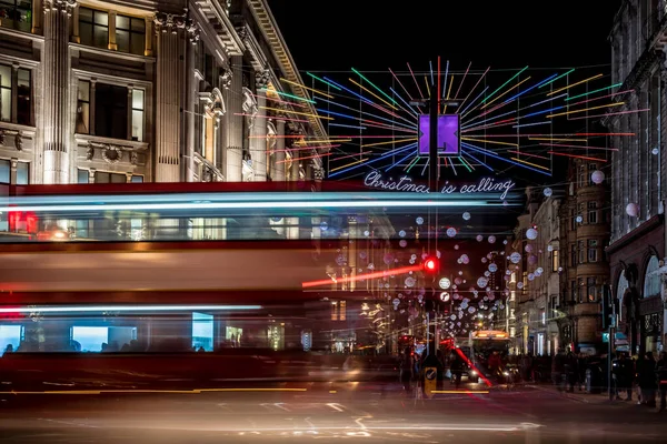 Luci Natale Nel Centro Londra Regno Unito — Foto Stock