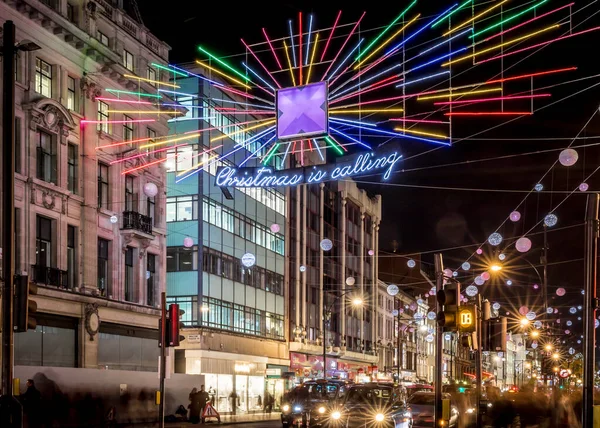 Luces Navidad Londres Reino Unido —  Fotos de Stock