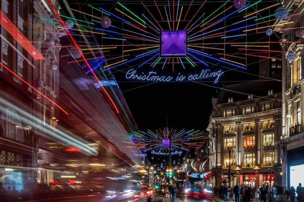 Luces Navidad Londres Reino Unido —  Fotos de Stock