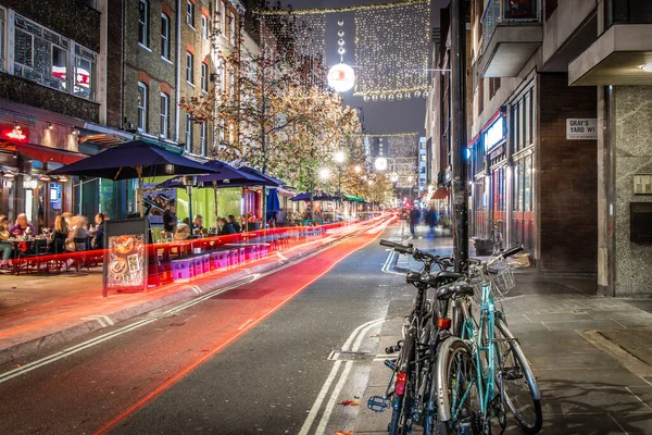 Marylebone Gedecoreerd Voor Kerstmis Londen — Stockfoto