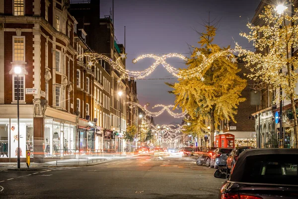 Marylebone Decorado Para Natal Londres — Fotografia de Stock