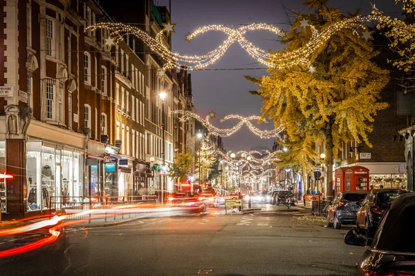 Marylebone Decorado Para Natal Londres — Fotografia de Stock