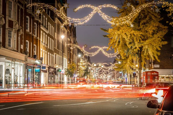 Marylebone Decorated Christmas London — Stock Photo, Image