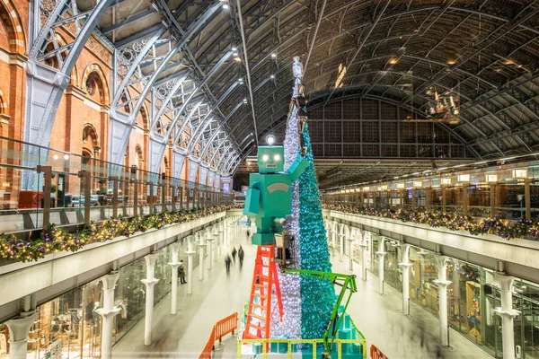 Bahnhof Pancras Zur Weihnachtszeit London — Stockfoto