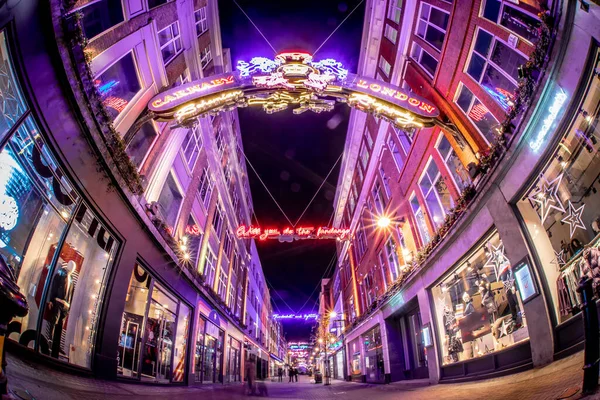 Carnaby Gedecoreerd Voor Kerstmis Londen — Stockfoto