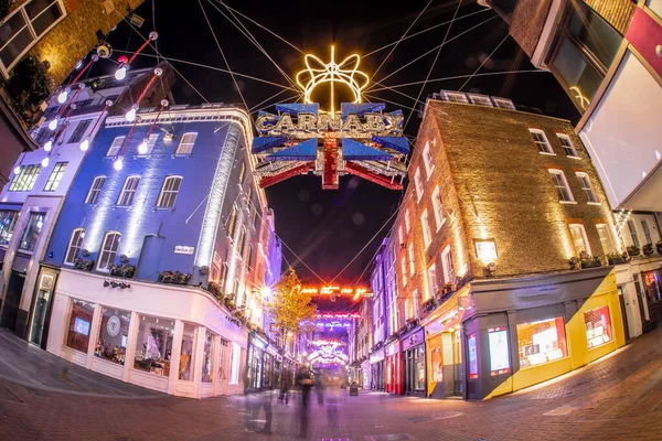 Carnaby Dekoriert Für Weihnachten London — Stockfoto