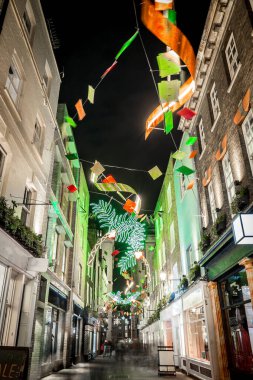 Noel ışıkları 2016 Carnaby, Londra, İngiltere