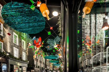 Noel ışıkları 2016 Carnaby, Londra, İngiltere