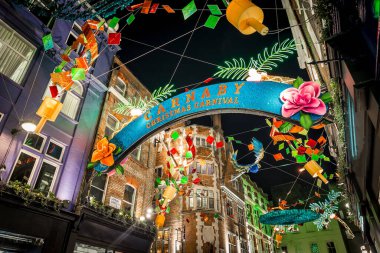 Noel ışıkları 2016 Carnaby, Londra, İngiltere