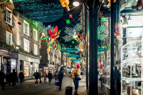 クリスマスライト2016 Carnaby ロンドン イギリス — ストック写真