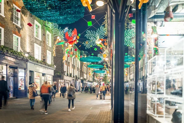 Luzes Natal 2016 Carnaby Londres Reino Unido — Fotografia de Stock