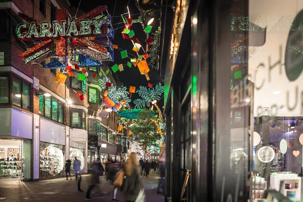 Weihnachtsbeleuchtung 2016 Carnaby London Großbritannien — Stockfoto